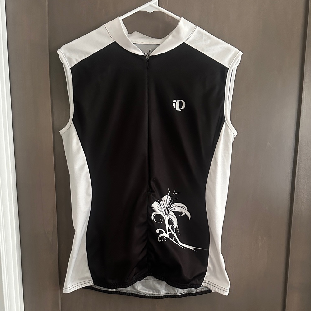 Pearl Izumi Women's Limited Edition Lily Black Sleeveless Cycling Jersey Size XL